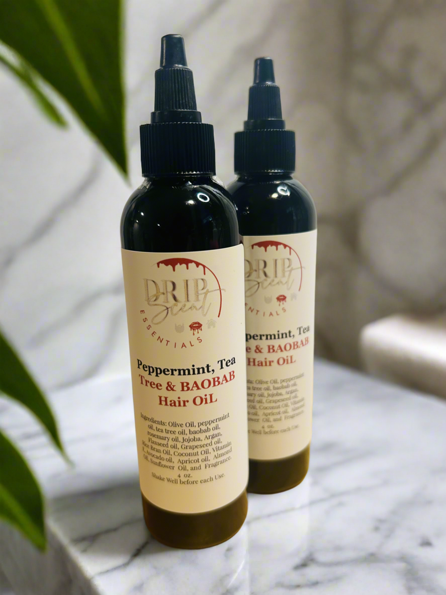 Peppermint Tea Tree Baobab Hair Oil